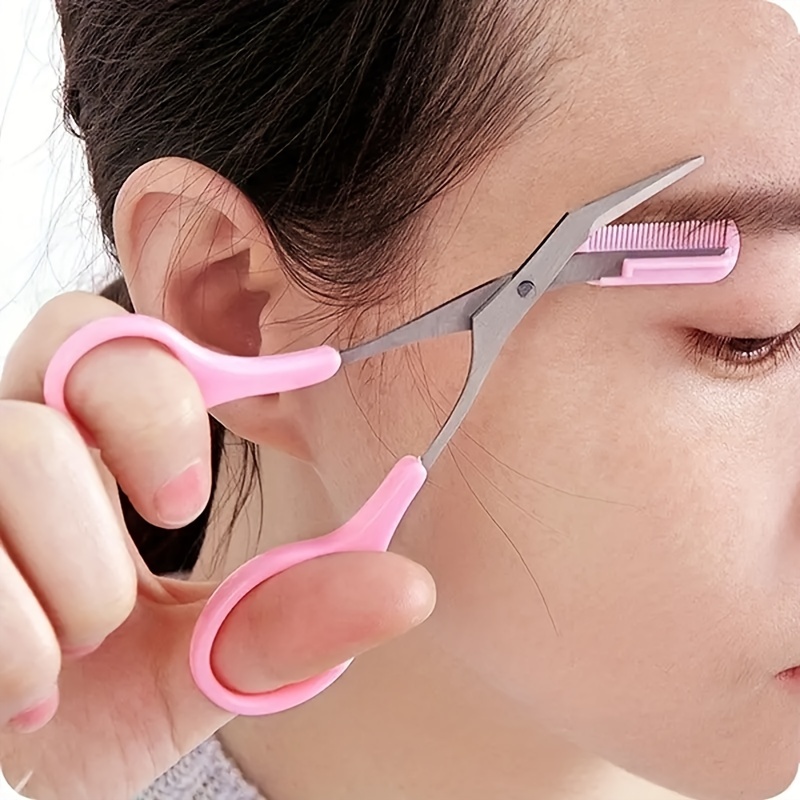 Men'S Grooming Eyebrow Shape - Gunting Pemangkas Alis dengan Sisir Wanita