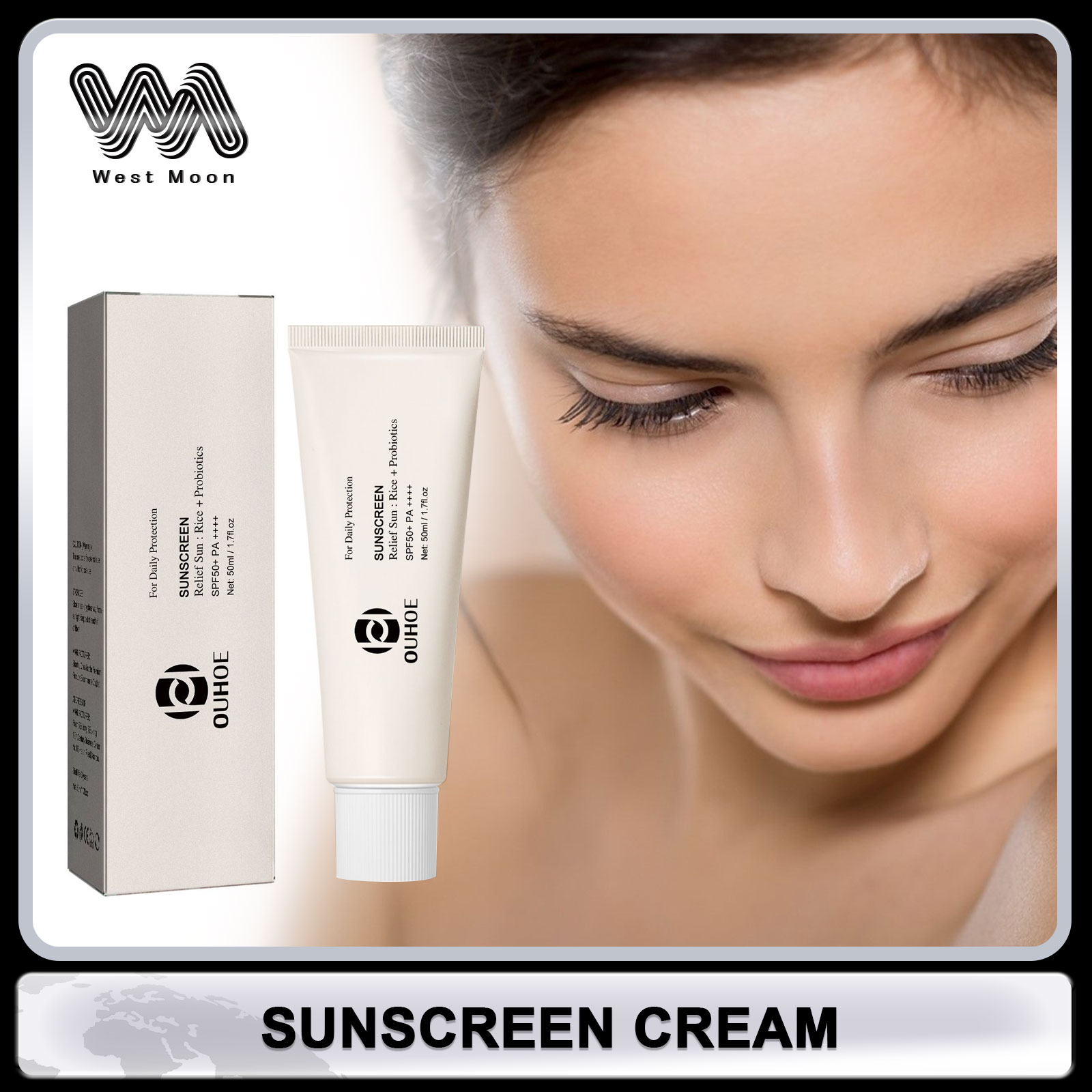 Face Moisturizer Spf - Rice Spf 50 krim tabir surya