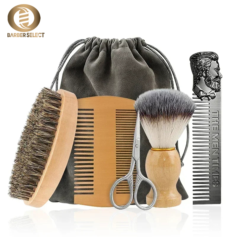 Men'S Grooming Bag - Babi bulu kayu sikat jenggot kit