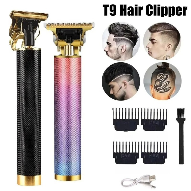 Beard Trimmer Cordless - T9 Pemangkas Jenggot Elektrik 4 Sisir