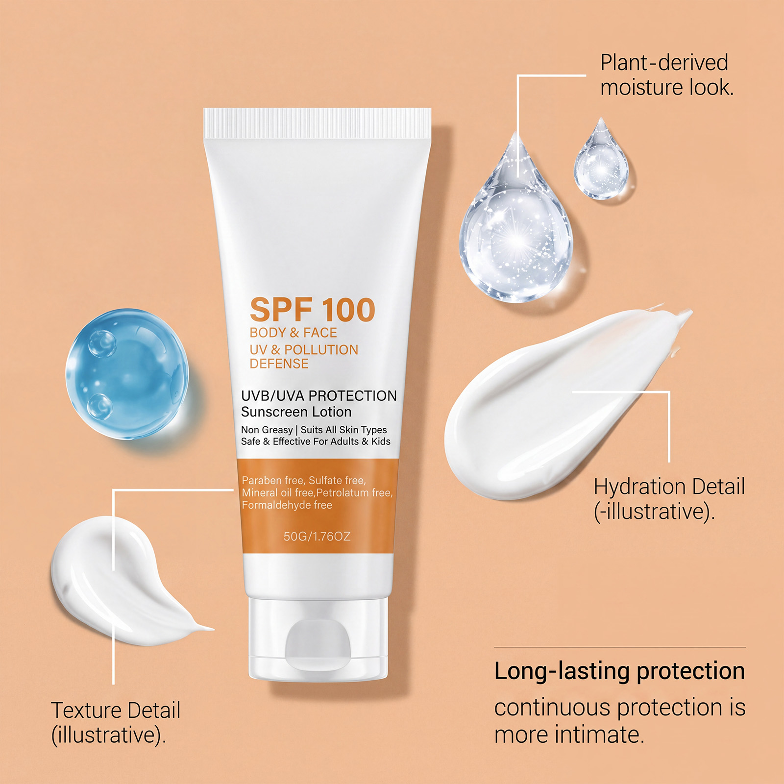 SPF 100 Tabir Surya Instan Per - Face Moisturizer Spf ulasan dan harga