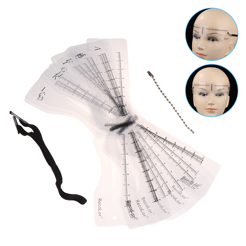 12 buah Set stensil alis dapat - Men'S Grooming Eyebrow Shape ulasan dan harga