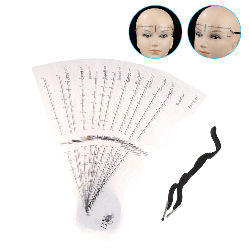 12 buah Set stensil alis dapat - Men'S Grooming Eyebrow Shape ulasan dan harga