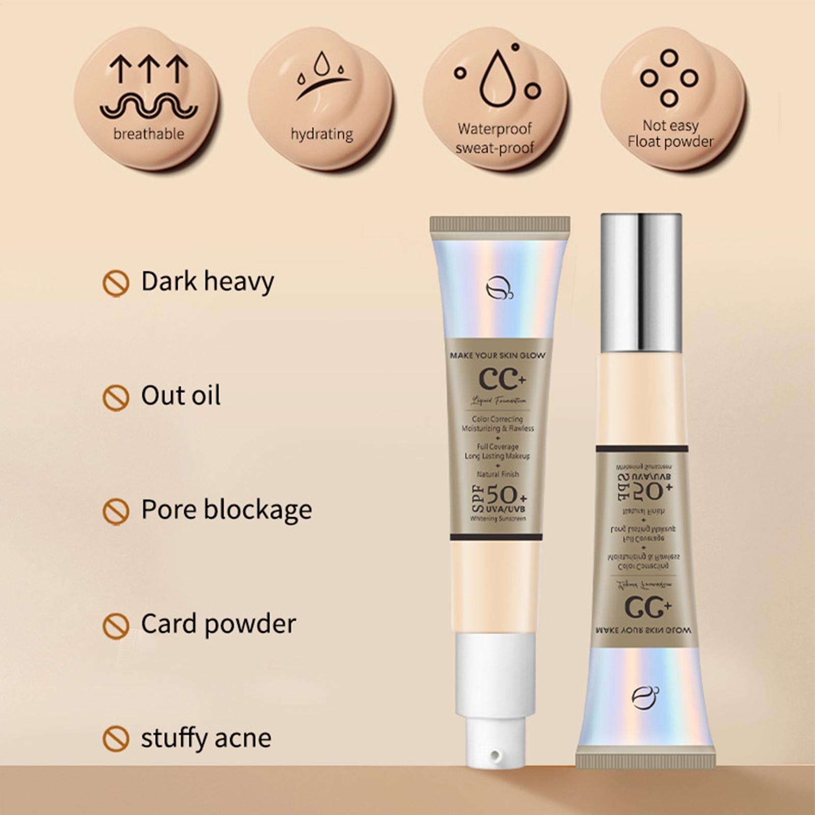CC Cream Foundation SPF 50 Tab - Face Moisturizer Spf ulasan dan harga
